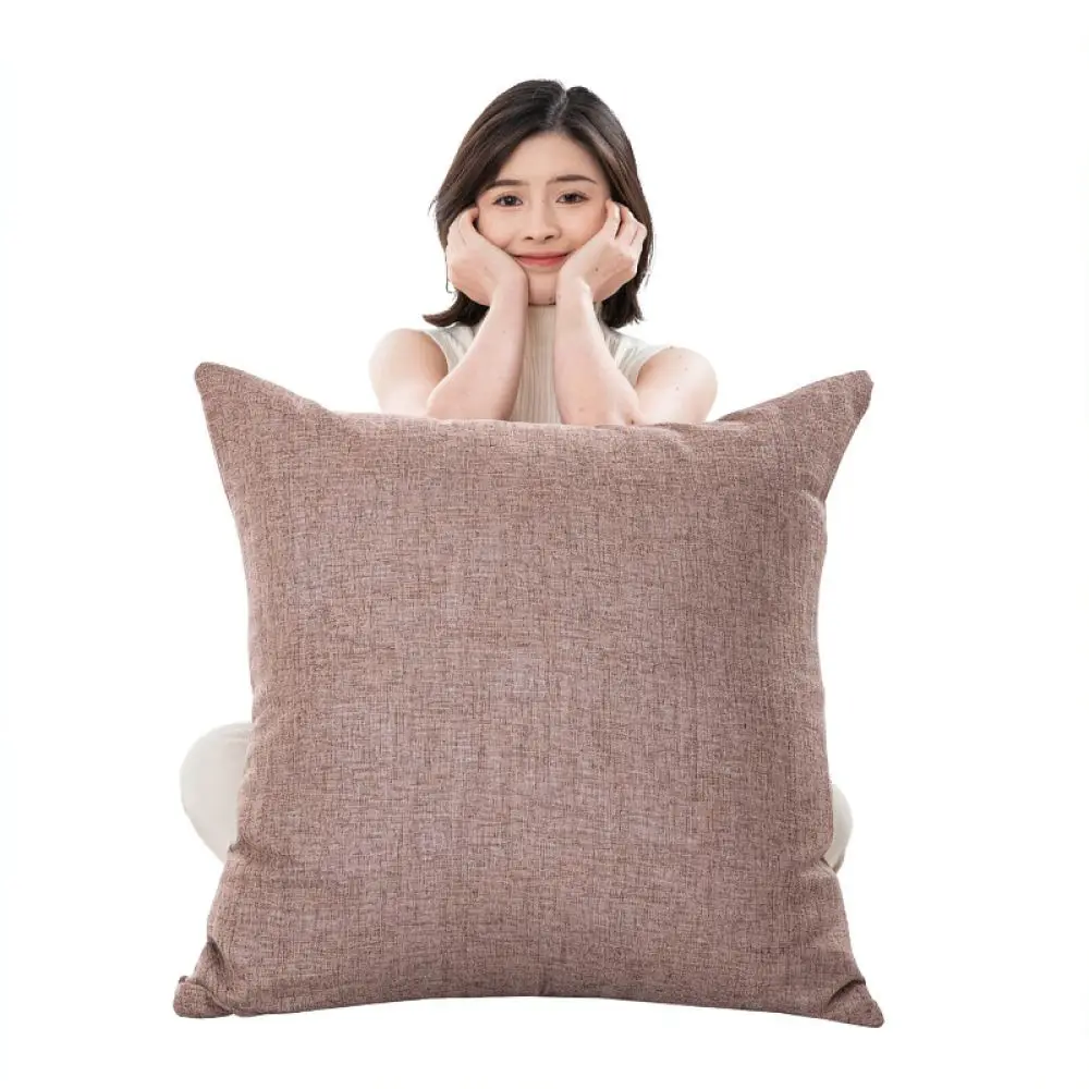 Large Throw Pillow With Insert Cushion For Bed Sofa Home Decor Modern Linen Fabric Comfortable Backrest Support Decorative