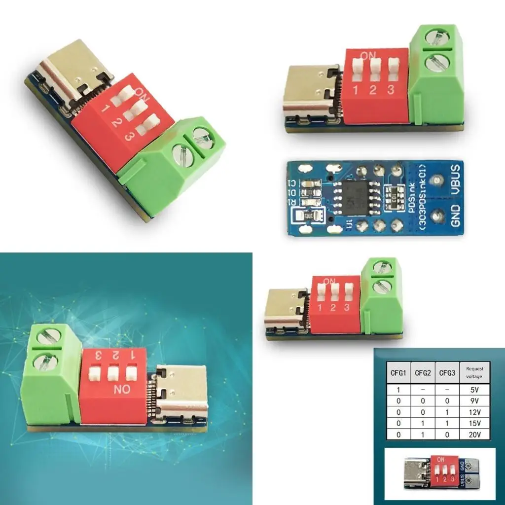 652F Fast PD Decoy Board PDSINK 5-20V PD DECOY MODULES USB Typec Plugs #1