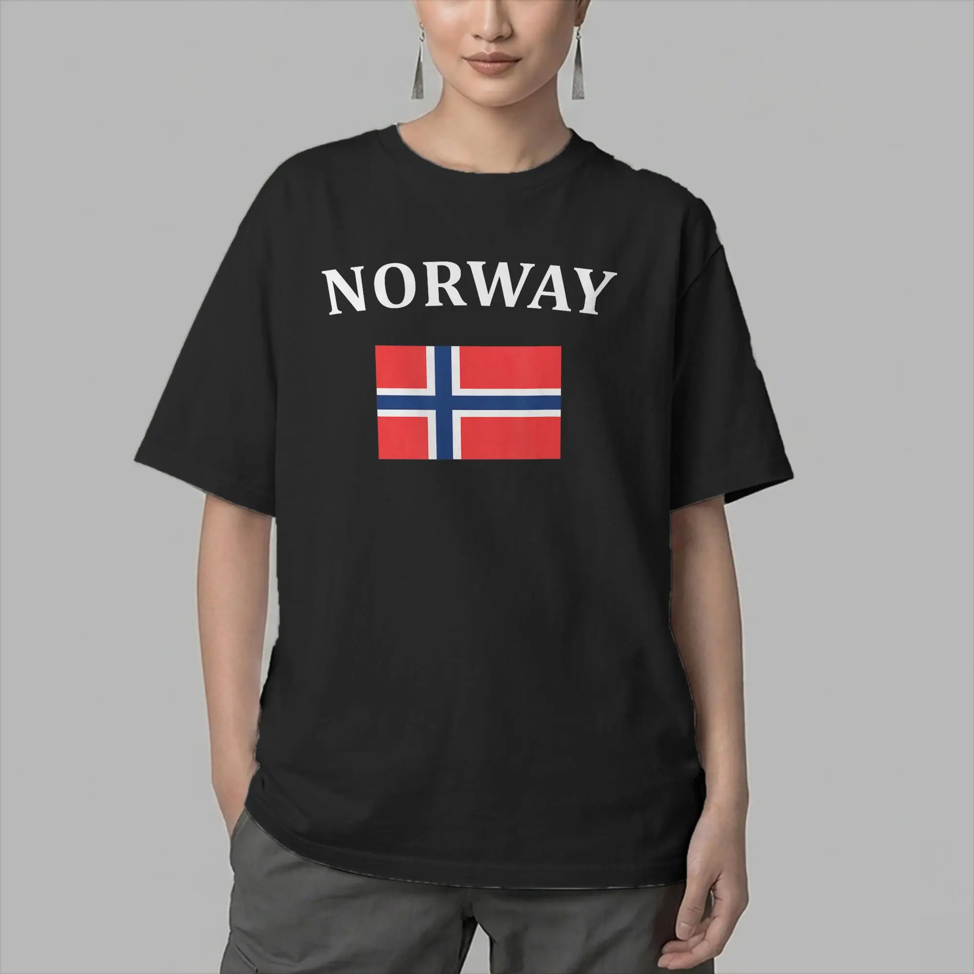 Norwegian Pride Flag Norway Great T-Shirts for Men  Funny Cotton Tee Shirt Crewneck Short Sleeve T Shirt Graphic Clothes