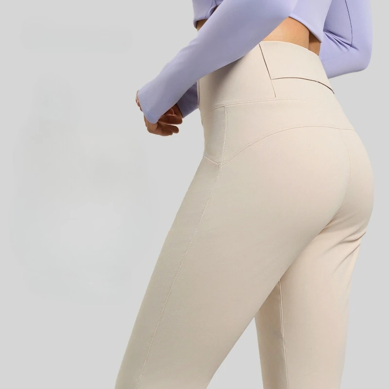 New Women's Pilates Straight Leg Yoga Pants Hip Lifting Tight Fitting Wide Leg Pants Outdoor Sports Running Casual Fitness Pants