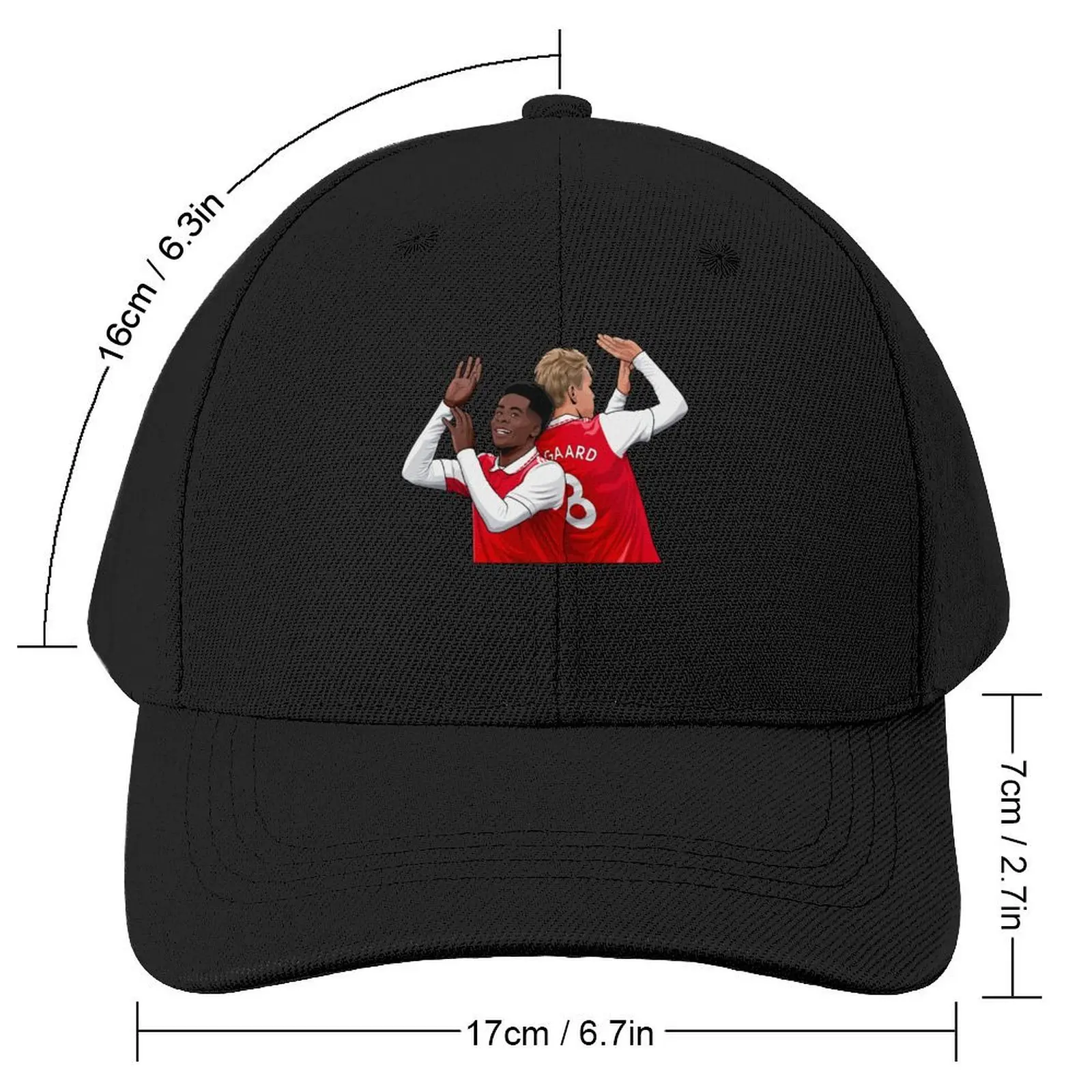 Bukayo Saka and Martin Odegaard arsenal Baseball Cap Christmas Hat Beach Outing Vintage Sun Cap Women Beach Fashion Men's