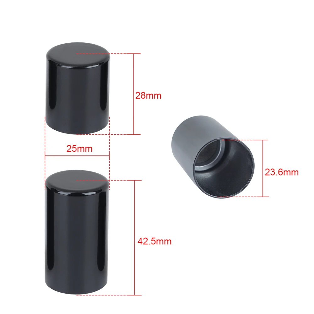 4Pcs Black Chrome Docking Hardware Point Cover Set for Harley Touring Street Glide Electra Glide Road Glide Road King 2009-2021