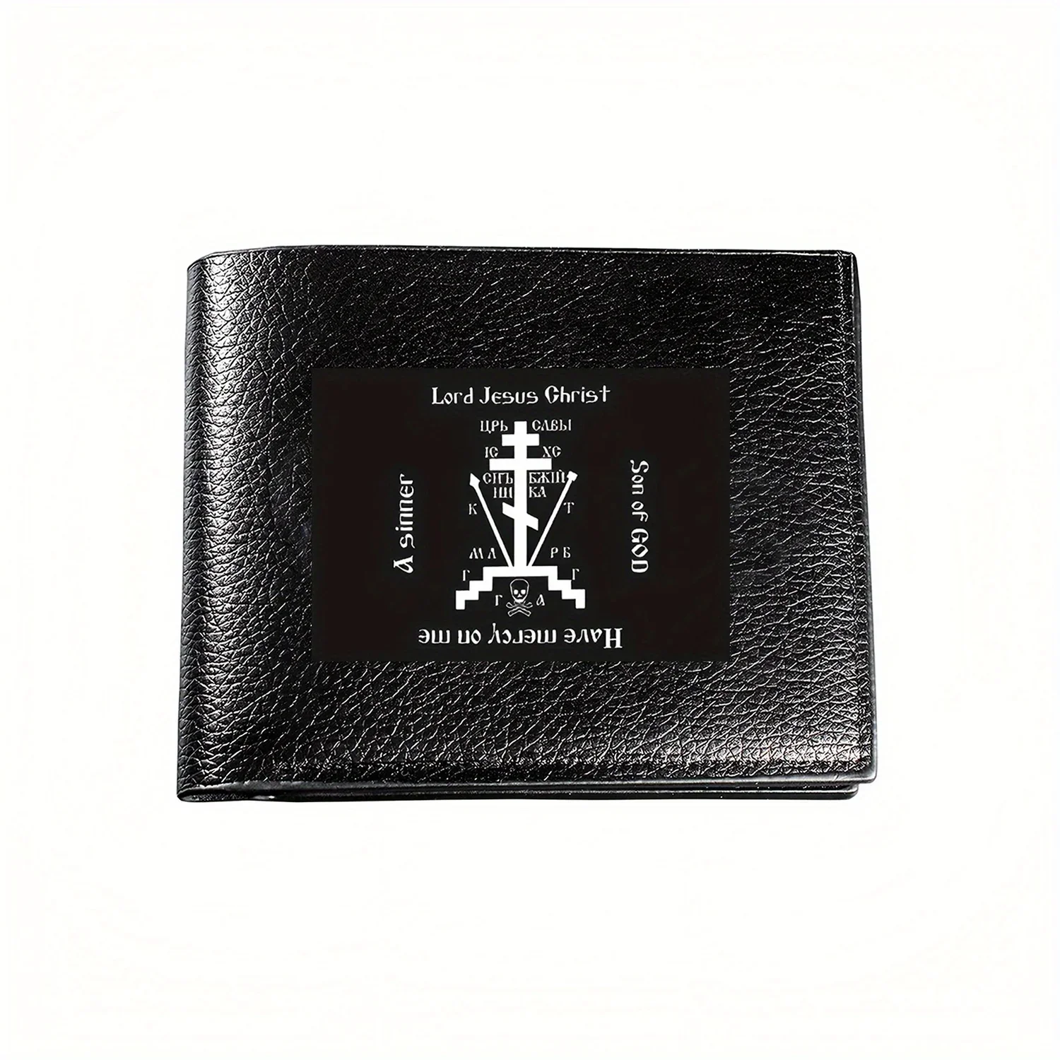 

Лорд Иисус Христос Крест Религиозная вера Графический кошелек Деловой мужской повседневный элегантный простой практичный качественный кошелек Стильный принт