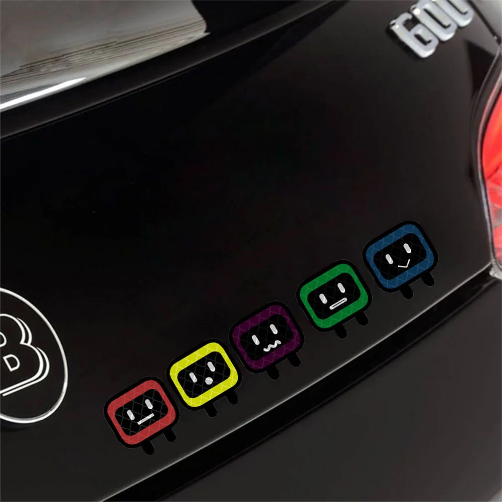 10Pcs 3.2x3.5cm Reflective Stickers Small Cute Car Decal Adhesive Sticker Waterproof Decor For Car Motorcycle Scooter Helmet