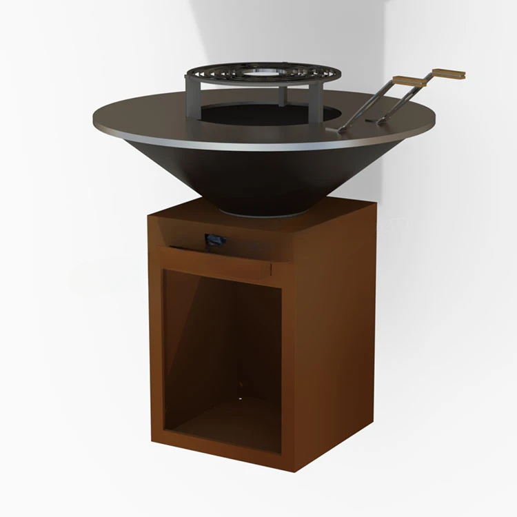 outdoor rust corten bbq pit cooking bbq grill corten steel fire bowl bbq grill outdoor kitchen charcoal corten