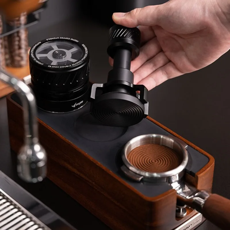 58.5MM Impact Coffee Tamper Without Powder Clamping Constant Force Powder Pressing Device Sound Feedback Espresso Powder Hammer
