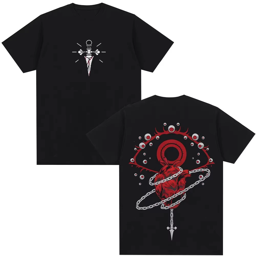 Camiseta de Anime Hunter X Hunter Kurapika Phantom Troupe, camiseta de manga corta para hombres y mujeres, camisetas de algodón de gran tamaño para verano, ropa de calle