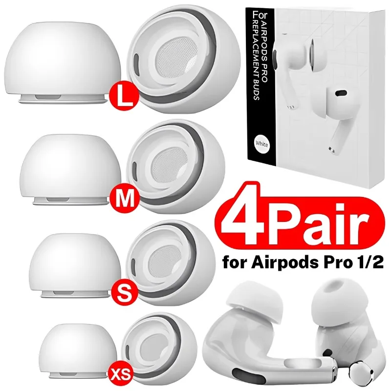 Weiche Silikon-Ohrstöpsel für Airpods Pro 1/2 Gen Schützende Ohrhörer-Abdeckung Geräuschreduzierende Loch-Ohrpolster für Apple Air Pods Pro