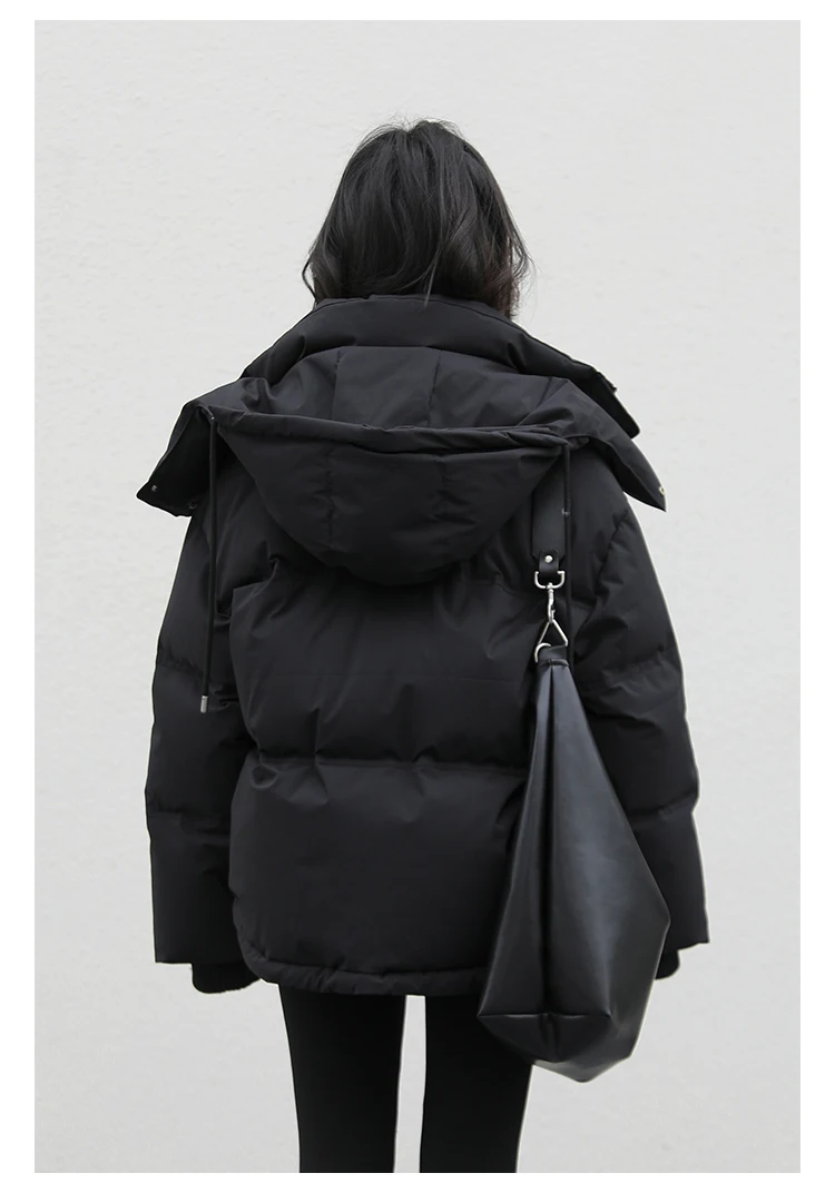 CHIC VEN Women Down Coat Solid Warm Down Jacket New 90 White Duck Down Windproof Hooded Female Overcoat Winter 2023