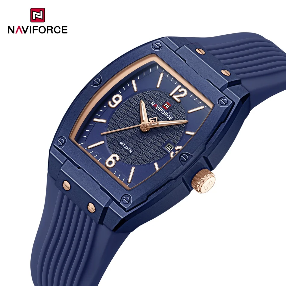 

NAVIFORCE New Women‘s Quartz Watch 3ATM Waterproof Luminous Silicone Strap Simple Fashion Elegant Ladies Daily Wristwatch NF5070