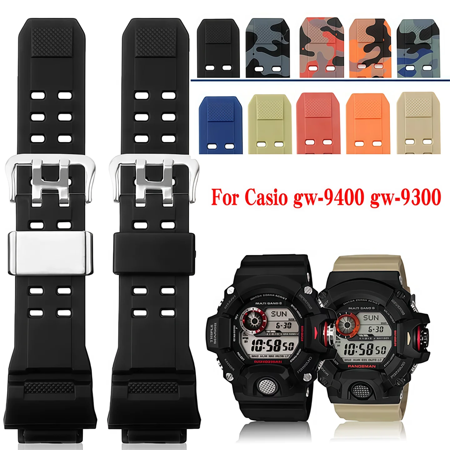 For Casio G-SHOCK Watch gw-9400 gw-9300 g-9300 Wtachband TPU Strap Waterproof men Band Wirstband Accessories Replace Bracelet