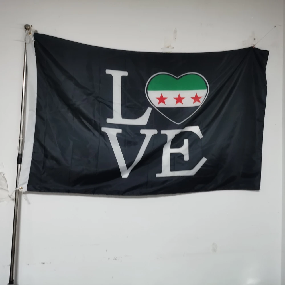 SYRIA FLAG Old Syrian 3 Star Arab Republic SYRIA FLAG I Love Old Syrian 3 Star Arab Republic 90x150cm Polyester