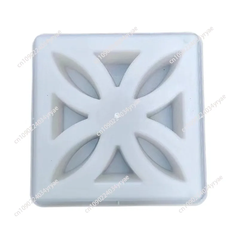 Wall Decoration Cement Flower Window Mold Chinese Style Exterior Wall Hollow Shape Antique Flower Brick Length And Width 30Cm