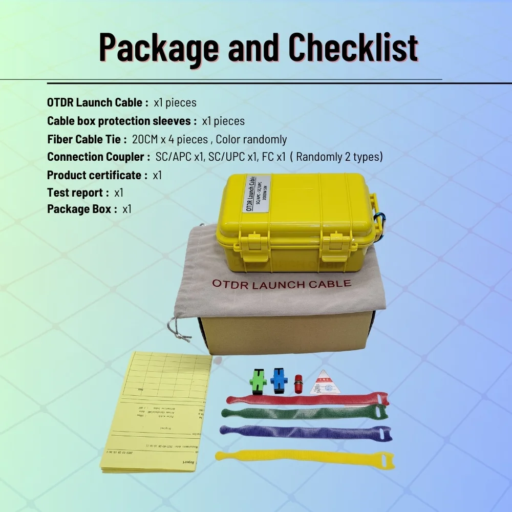 Single Mode SC/FC/ST/LC E2K (UPC/APC) OTDR Launch Cable OTDR Test Extension Cord OTDR Dead Zone Eliminator Fiber Ring 300/500M