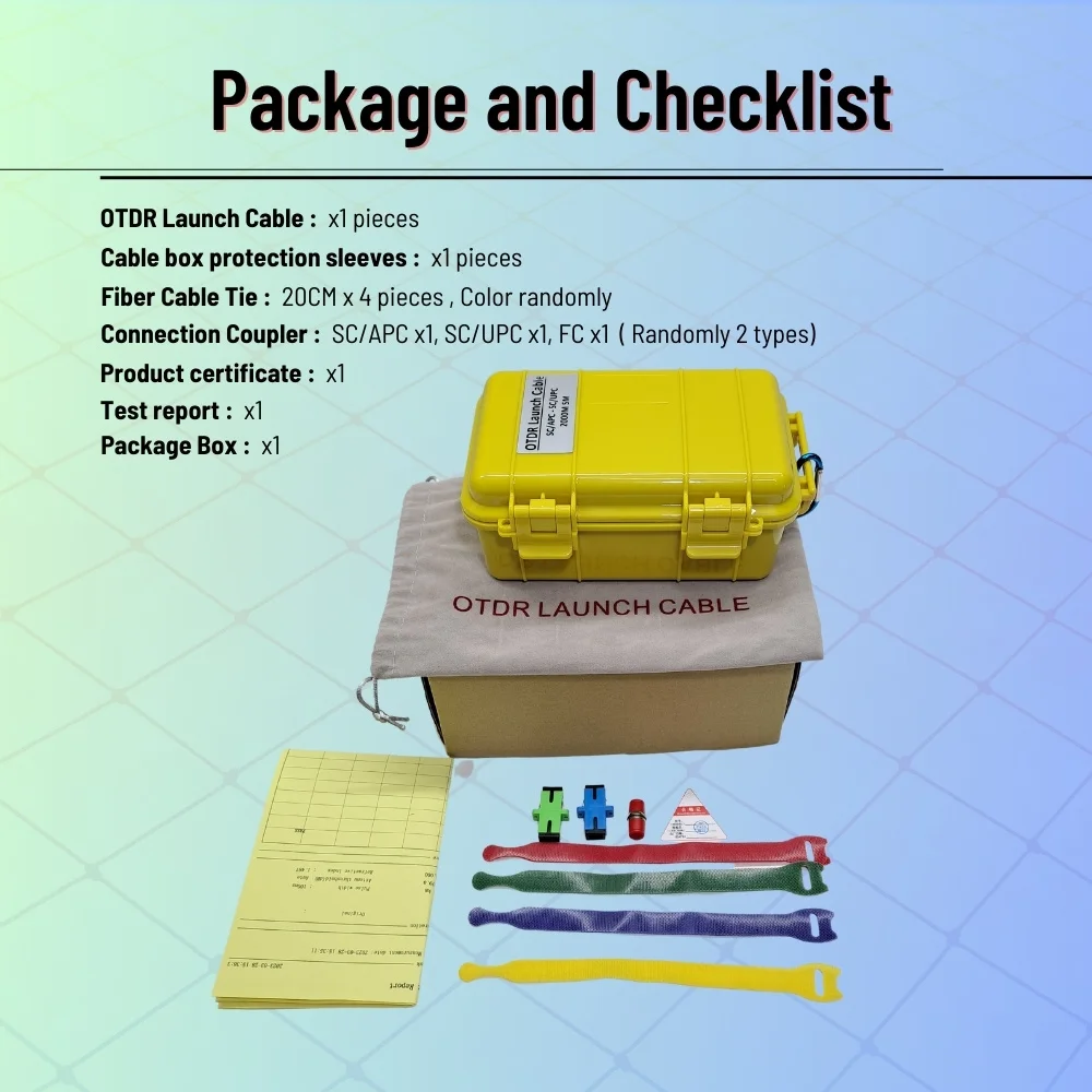 Imagem -06 - Single Mode sc fc st lc E2k Upc Apc Otdr Lançamento Cabo Otdr Teste Extensão Cabo Otdr Dead Zone Eliminator Fiber Ring 300 500m