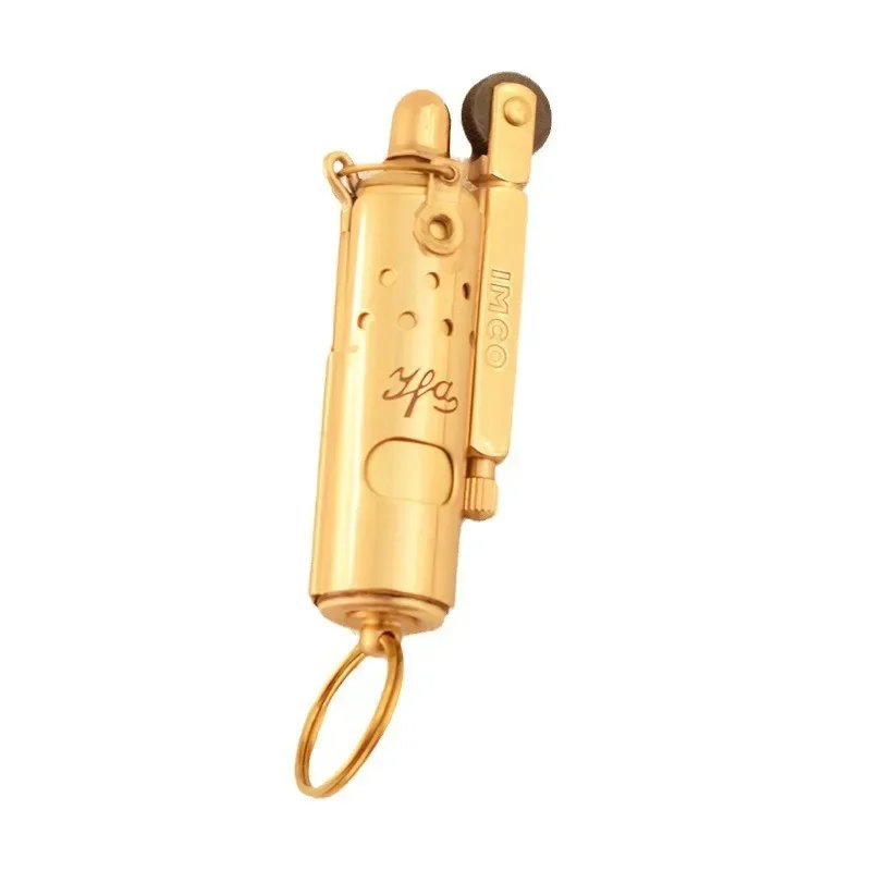 IMCO 5700 Pure Copper Trench Rod Kerosene Lighter Personalized Retro Limited Edition Outdoor Windproof Lighters Smoking Gadgets