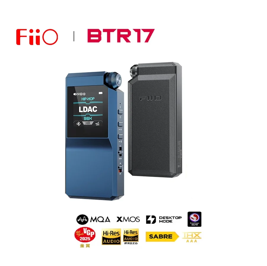 FiiO BTR17 Hi-Res HIFI Power เครื่องขยายเสียงหูฟังบลูทูธ AMP MQA XMOS DAC ES9069Q * 2 DSD512 AAC/SBC/aptX/atXHD/LDAC