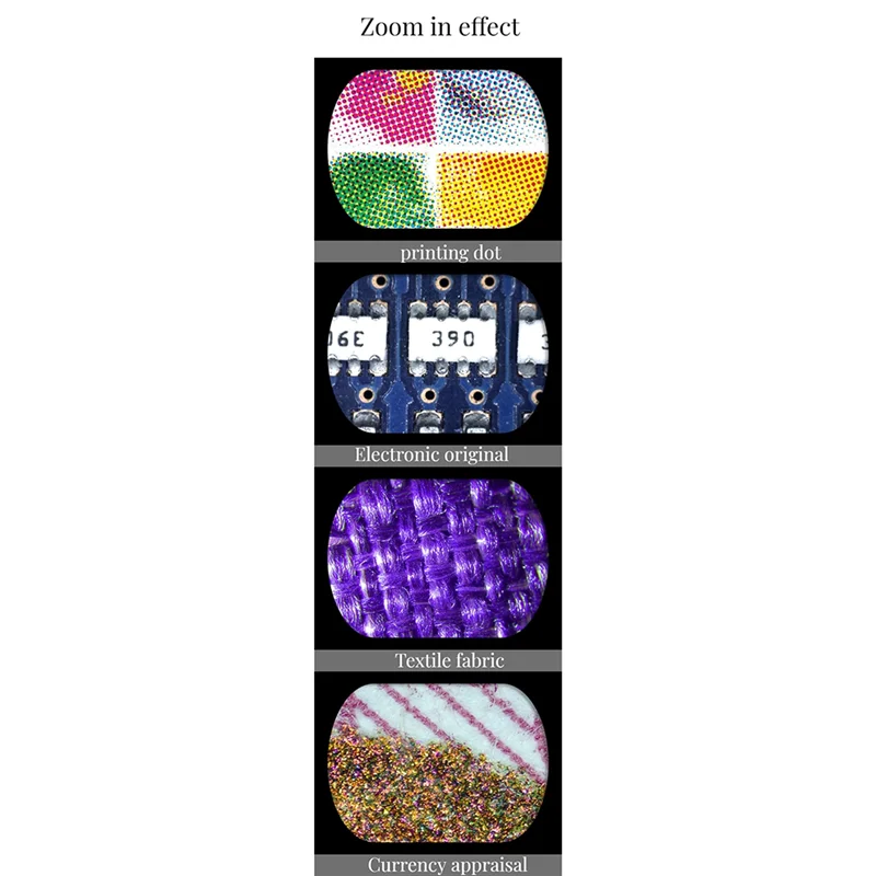 

Classy-Digital Display Frequency Magnifying Glass 60/80/100X With Three Multiples Switching Portable Microscope