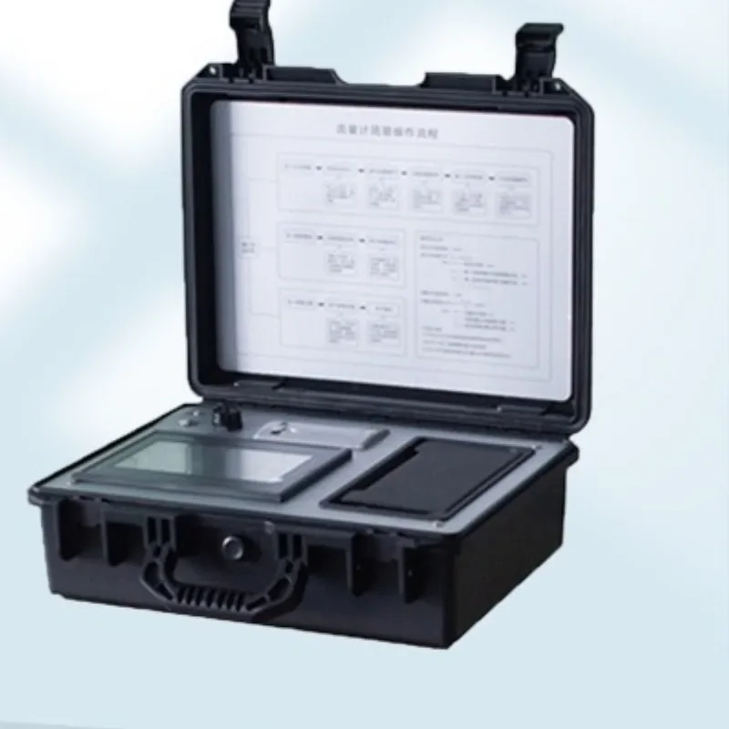 Portable open channel flowmeter, ultrasonic volumetric, high precision sensor