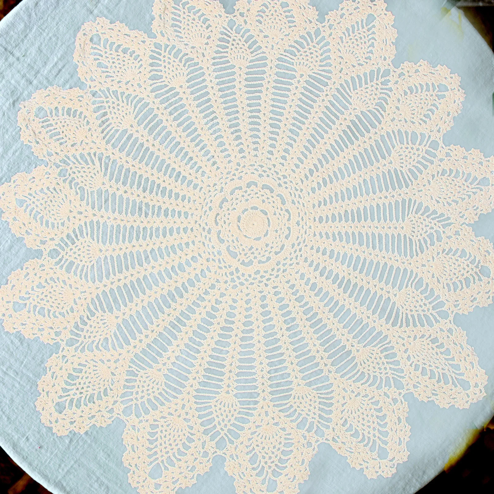 

Premium Crochet Tablecloth Handmade Retro Style Washable Cotton Cloth For Dining Decor Vintage Table Cover Home Table Linen