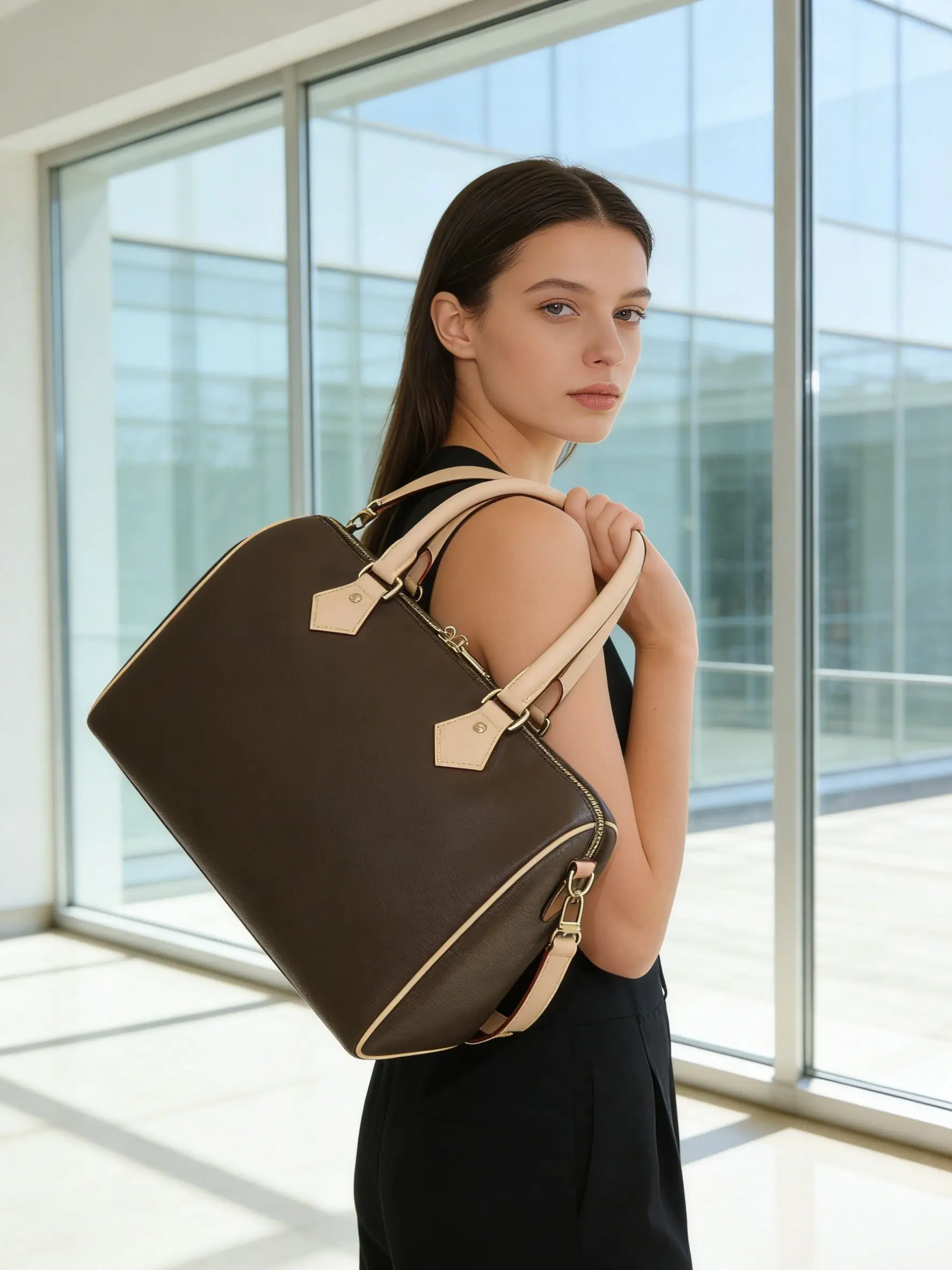 

Дизайнерская вместительная дорожная сумка через плечо и на спину, модная женская сумка для ежедневных поездок.