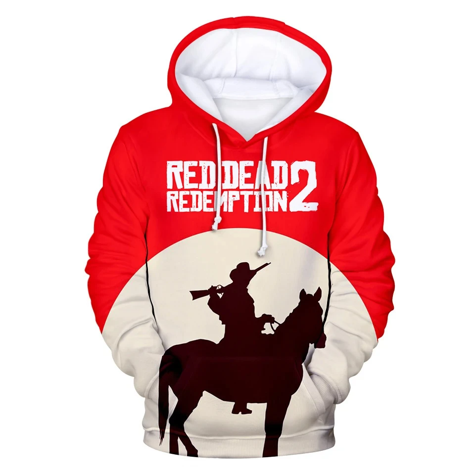 New Red Dead Redemption 2 Game 3D Printed Men's Hoodie Street Fashion Oversized Fashion Children's Casual Pullover Sweatshirt