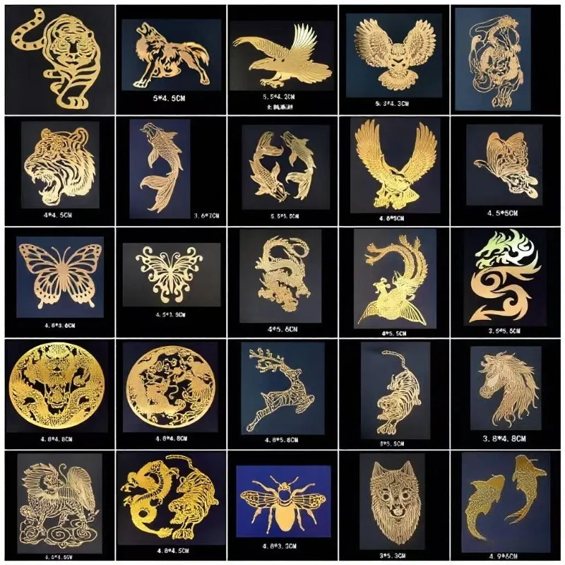 10PCS 3D Tiger Animal Mobile Phone Computer Metal Stickers Decorative Logo UV Stickers - view 6