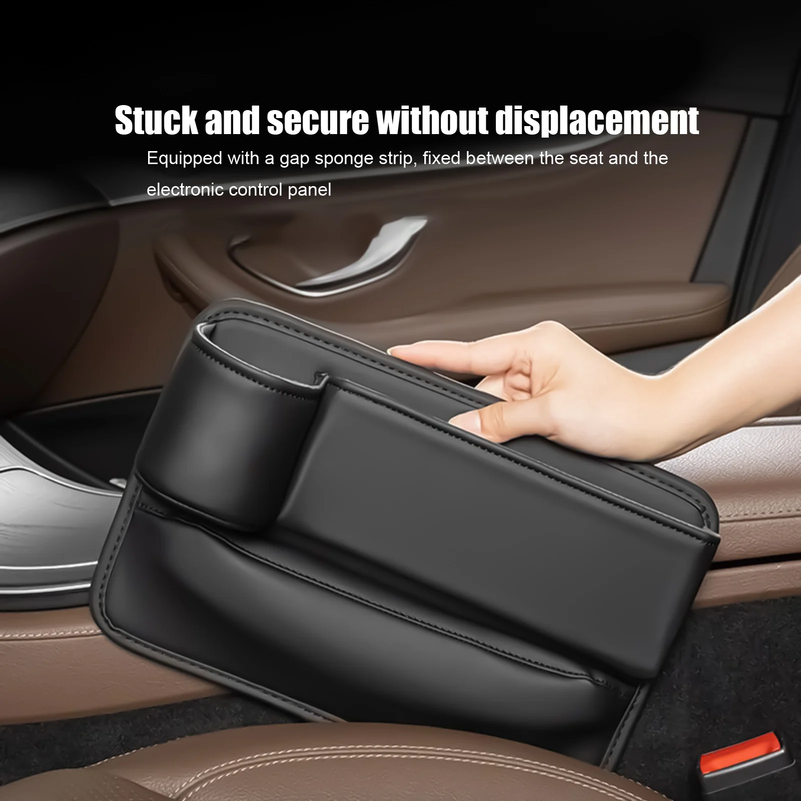 

Car Seat Gap Organizer Seat Leak Proof Storage Box Cup Tissue Miscellaneous Storage Bag Multi Functional Practical Accessories