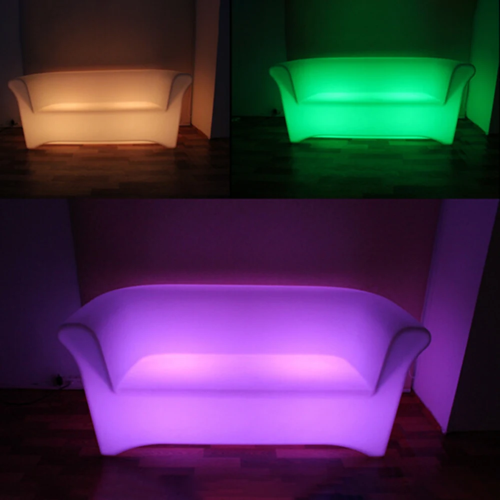 Led Ice Bucket Table And Light Up Double Sofa Set Nightclub Party End Table Modern Led Bar Furniture With Led Light