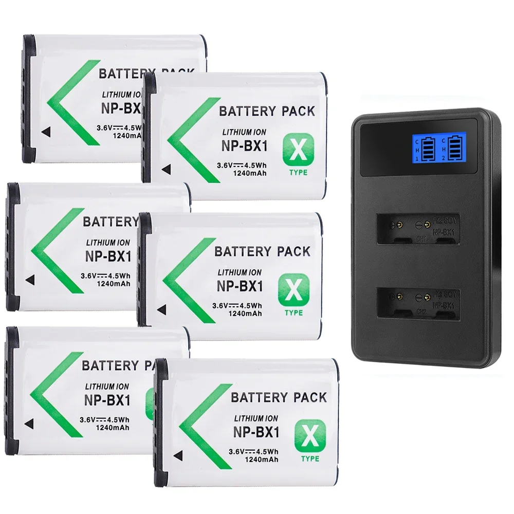 1240mAh 3.6V NP-BX1 Battery Suitable for Sony RX100 H400 RX1R HX300 HX400 HX50 M6 M7 X3000R AS300 Camera Battery Np Bx1 Sony