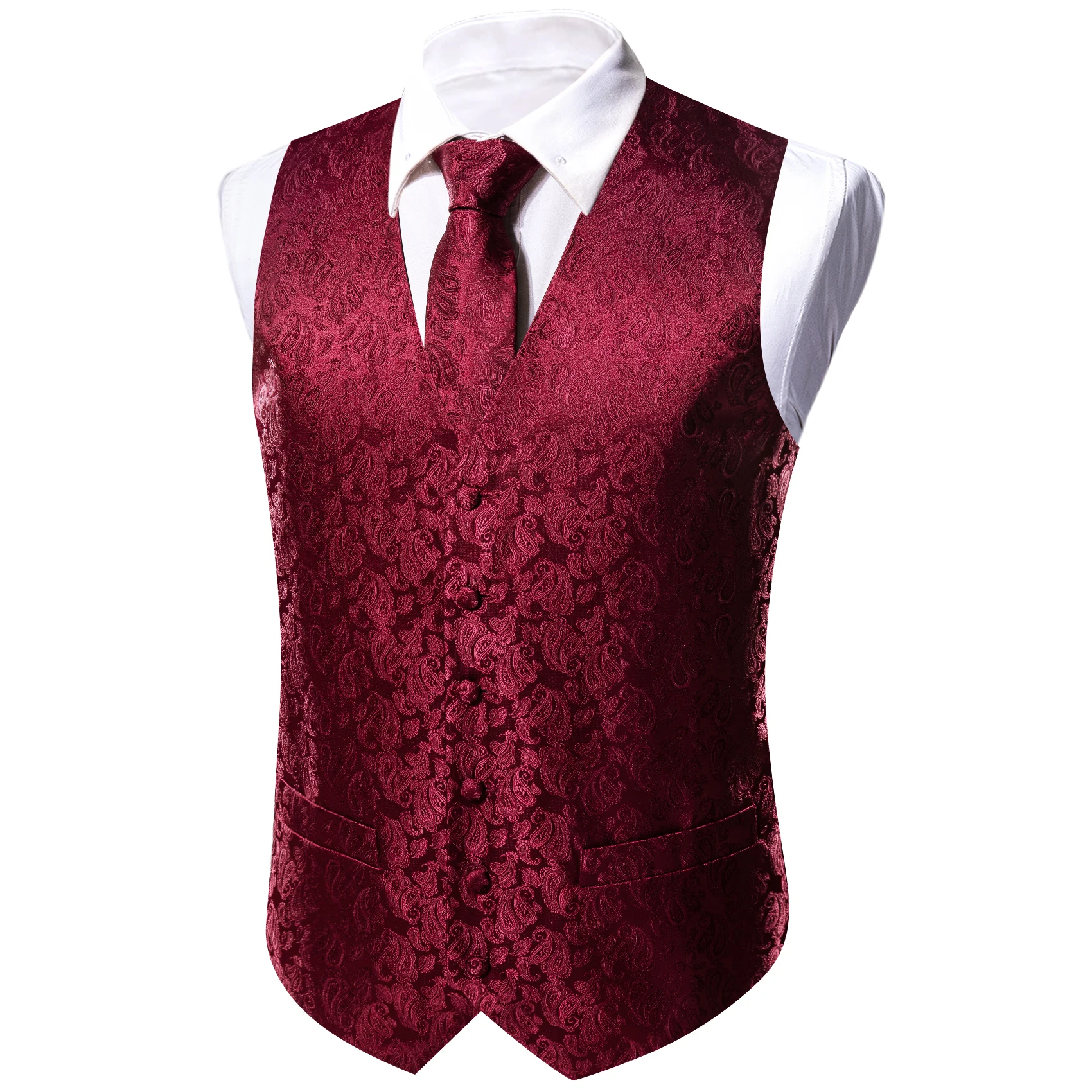 Burgunderrotes Paisley-Accesso – Mens Grooming Kit For Wedding Bewertung und Preis
