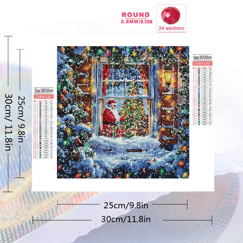 Evershine New Arrival Diamond Painting Santa Claus Portrait Pattern For Adults Beginners Mosaic Christmas Tree DIY Unique Gift