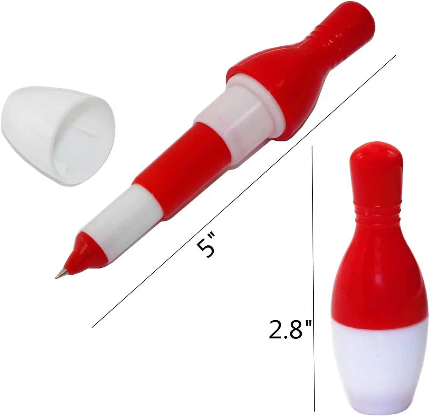 Stylos à bille de bowling bleu, stylo à bille rétractable de dessin animé mignon pour les enfants, adaptés à l'école, cadeaux de famille