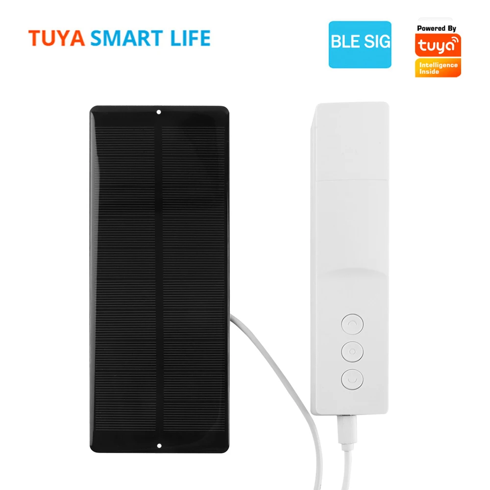 

Tuya BLE Smart Bead Blind Driver Curtain Robot with Solar Panel Alexa Google Home Yandex Voice Control Smart Home Automation