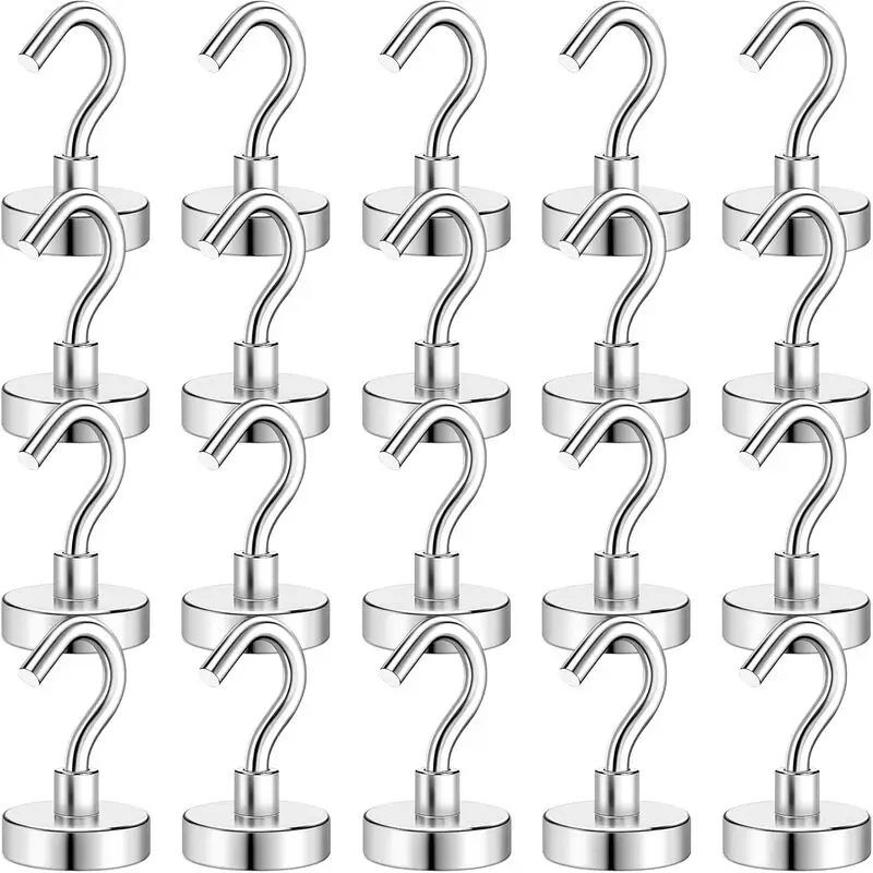 SNE Strong Magnetic Hooks for Cruise Cabin, Ship Essentials, Rare Earth Magnet with Hook for Refrigerator,Classroom,Kitchen,Home