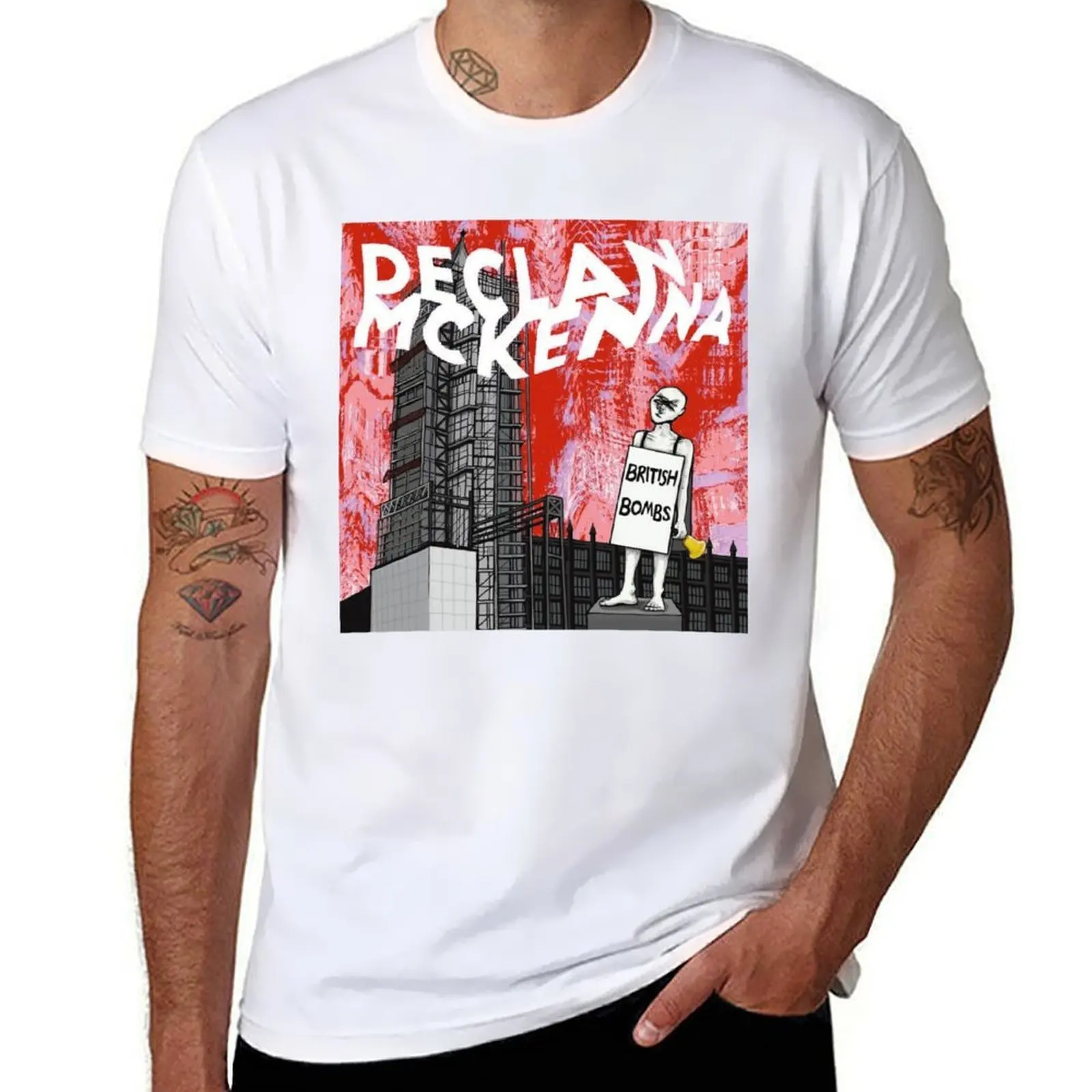 

Declan McKenna Great British Bombs Sticker T-Shirt t shirt man luxury t shirt for man 100 percent cotton T-Shirt