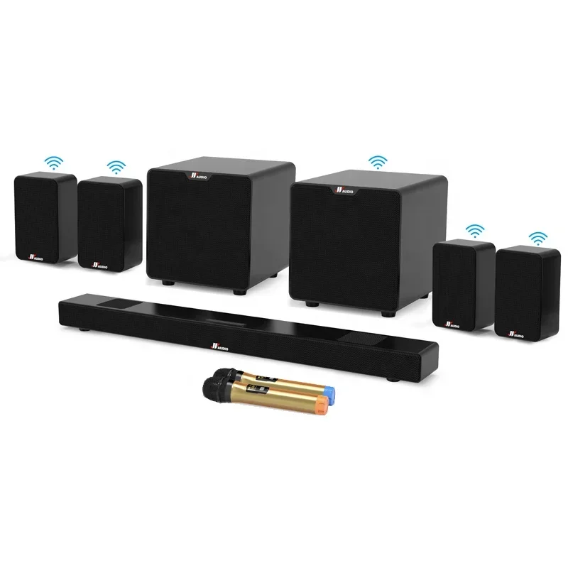 

Cinema Surround Sound Speakers 8" Subwoofer 7.2 Channel Stereo Atmos Surround