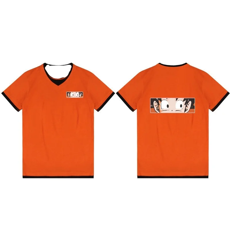 2026 Dragon Ball Wukong 3D T-Shirt Anime Sommer Herren Kurzarm-Oberteil Retro Großer Druck Cartoon Lässiges Street-Top