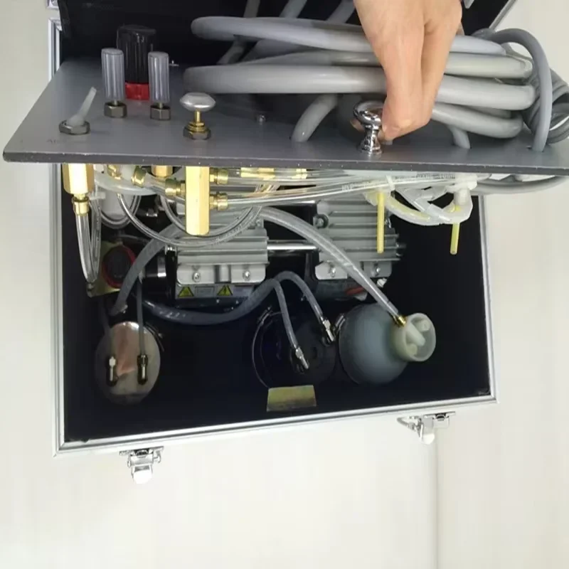 Portable Dental Unit with Three Way Syringe Oil-free Air Compressor Dental Surgery Turbine Units