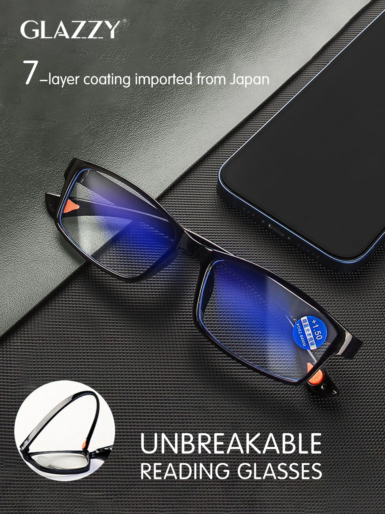 Lesebrille Ultraleicht Anti Blue-Ray Licht Presbyopie Brille Hyperopie Brillen Leser +1,0 1,5 2,0 2,5 3,5 4,0 – Detail 4