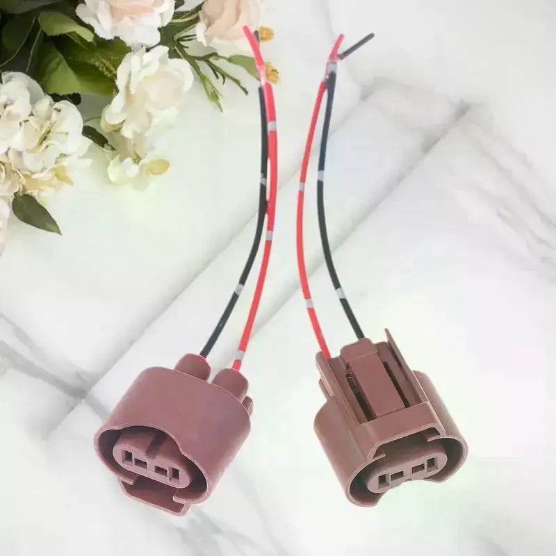 Two Harness Repair Kit, Head Fog Light, Halogen Lamp Connector, 9006 HB4 Bulb with Wire Gauge Socket