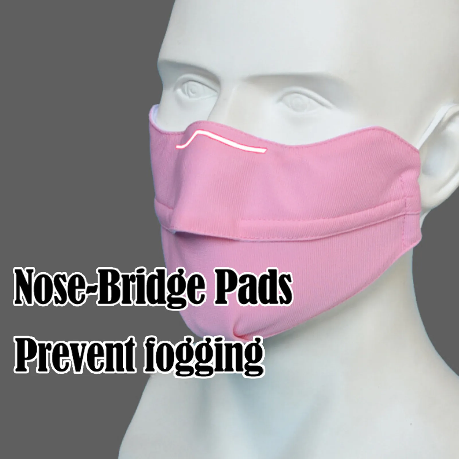 قناع مضاد للضباب للنظارات مخفي قابل للتنفس قناع مضاد للضباب يومي شعبي بلون سادة قناع عملي ومحمول مضاد للضباب