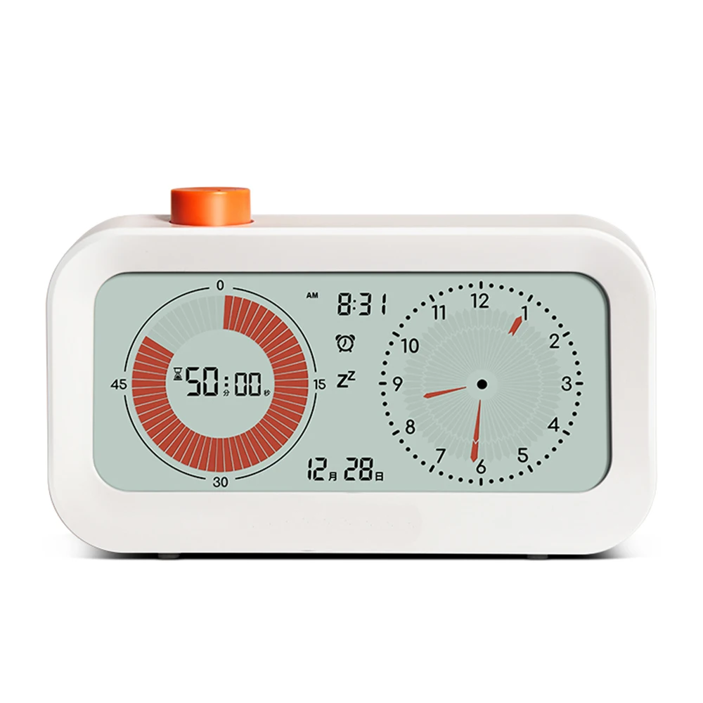 Digital Productivity Visual Timer Count Up/Down Function Alarm Calendar Display Clock Snooze Setting Sound Reminder Kids