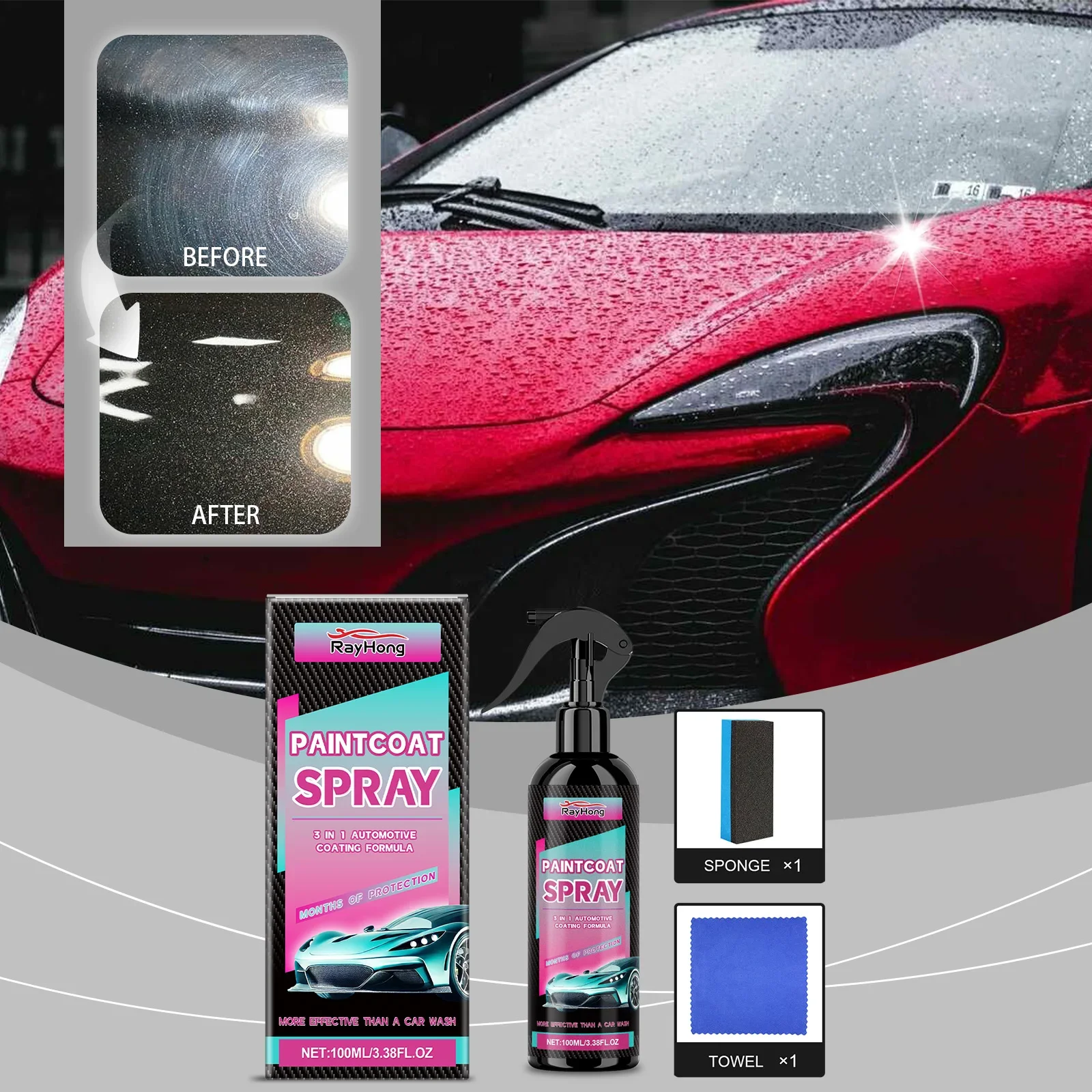 

Automobile coating spray Car paint coating spray is easy to polish and protect stains and dirty