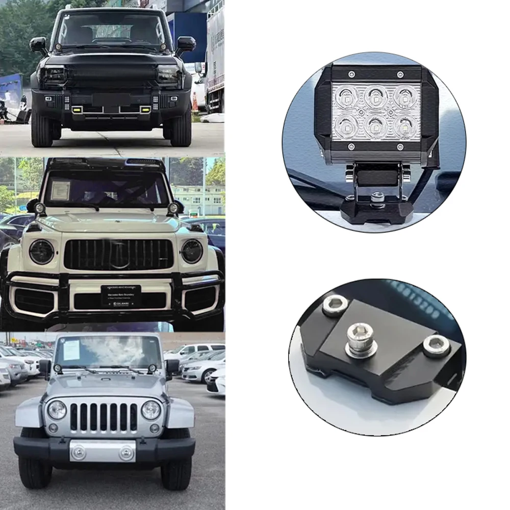 Universal LED Light Bar Clamp Bracket Holder Auto Off Road 4x4 Truck Boat Work Spotlight Mount Stand