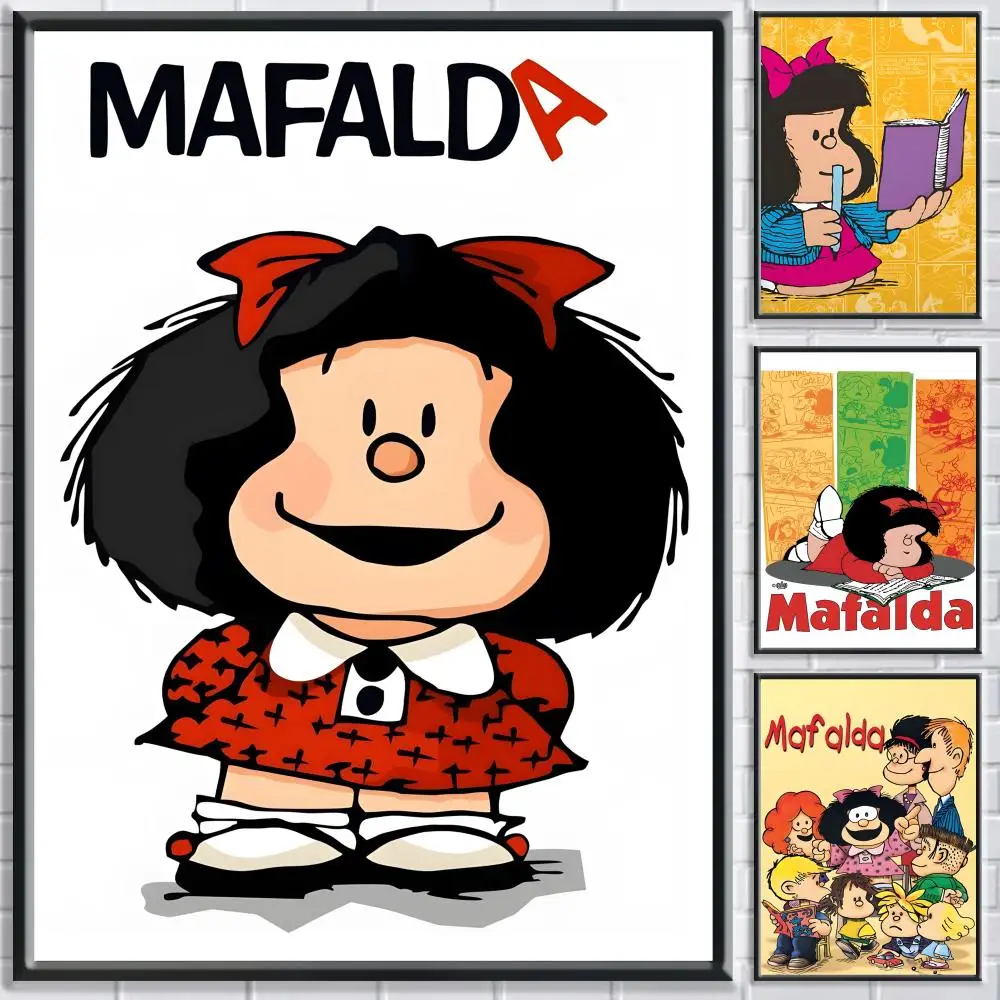 Cute Cartoon Mafalda Poster Bedroom living room study & beyo