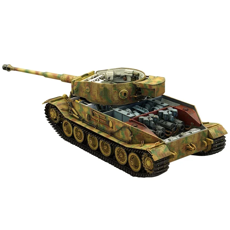 Zestaw modelu czołgu do montażu zabawnego hobbystycznego 35A051 Pancerz antymagnetyczny Tiger P typu 003, samochód polecany, pełna struktura wewnętrzna 1/35