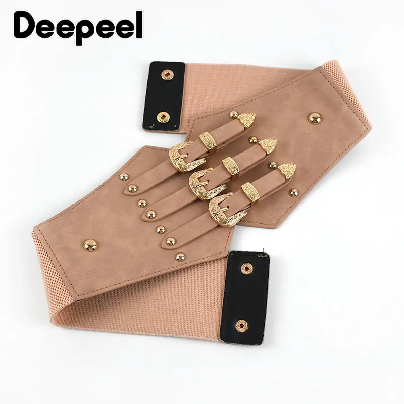 7.5*70cm Female Waist Corselet Vintage Belt Fashion Decoration Corset Buckle Decorative Cummerbunds DIY Crafts Luxury Wide Belts