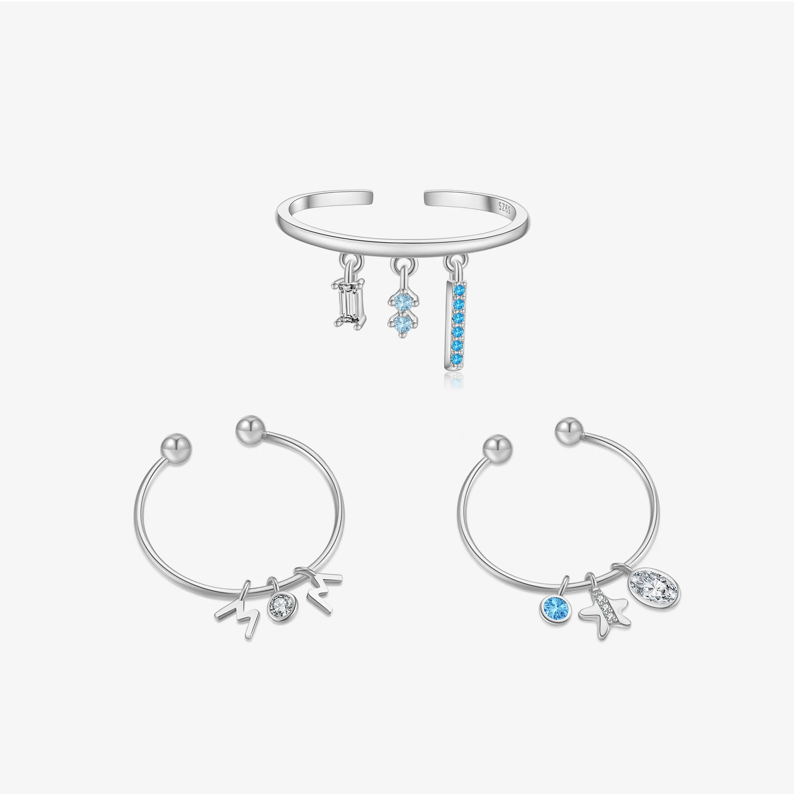 

VEWANT женское кольцо из стерлингового серебра 925 пробы с круглой овальной звездой, регулируемое открытое кольцо с цирконием CZ 2025, ювелирные изделия в стиле рок-панк, модный подарок