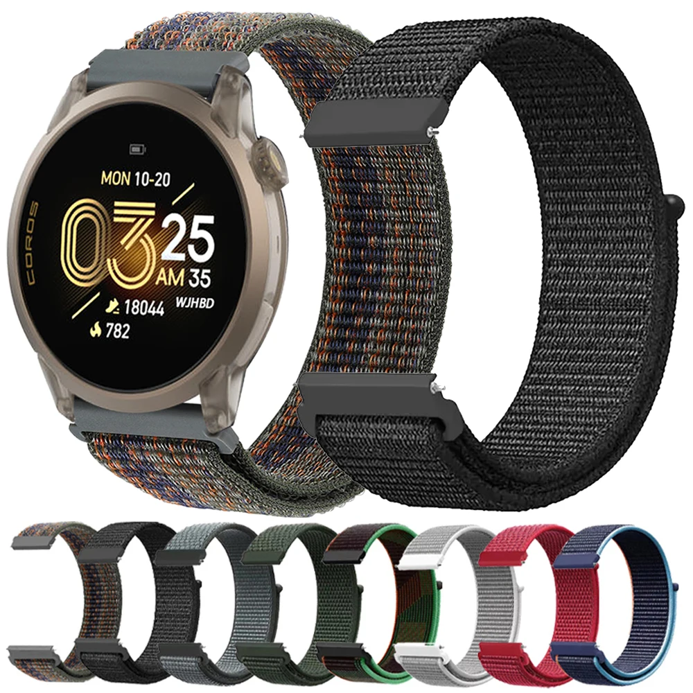 20mm 22mm Nylon Soft Strap For COROS PACE 4 Breathable Watch Band For COROS APEX 4 42mm 2 Pro 42mm 46mm/PACE 3 2 Sports Bracelet
